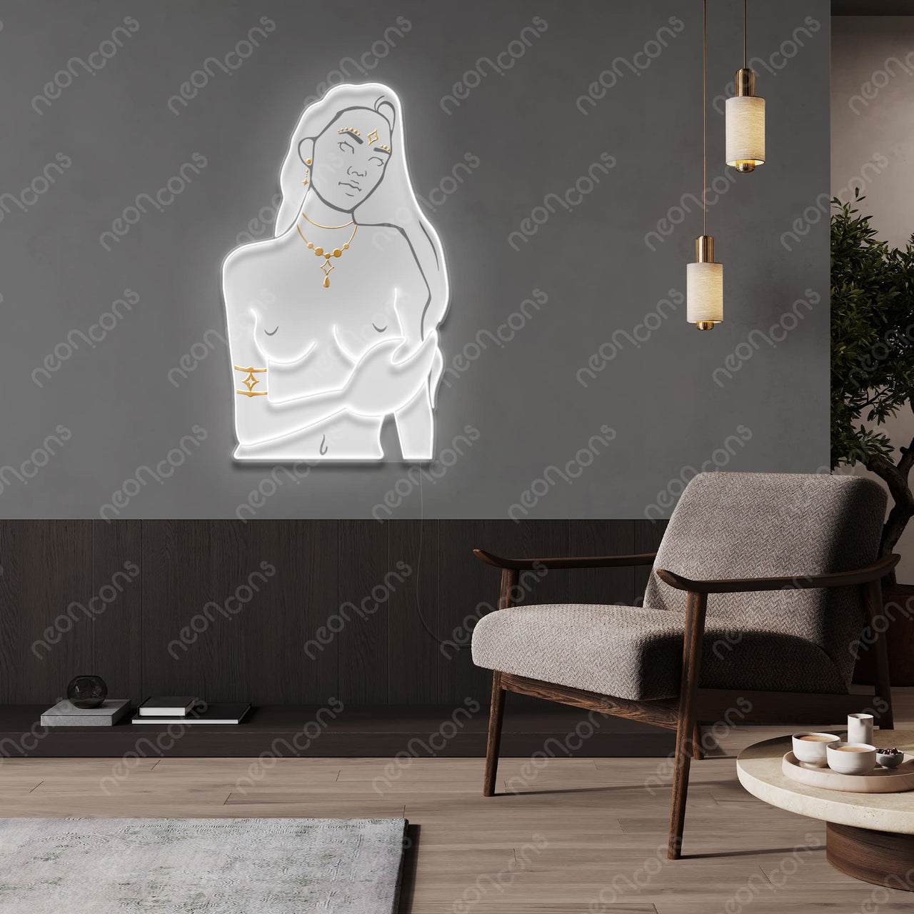 "Cancer Goddess" LED Neon x Print x Reflective Acrylic by Neon Icons