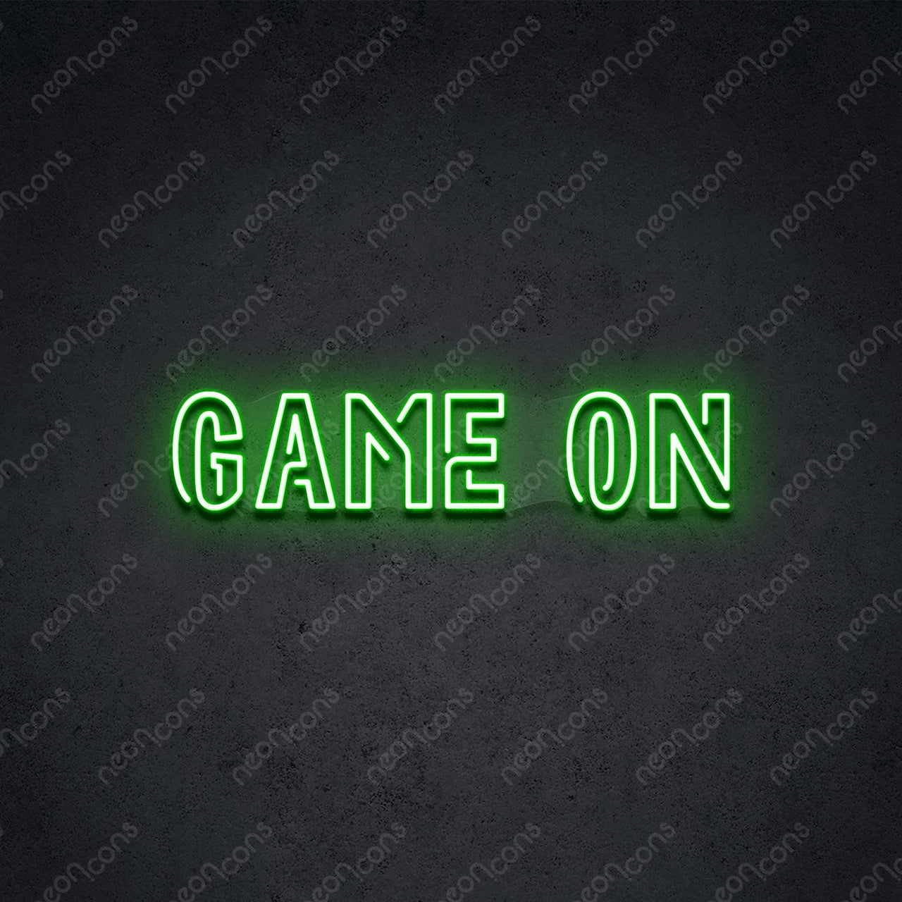 "Game On" Neon Sign 2ft x 0.55ft / Green / LED Neon by Neon Icons