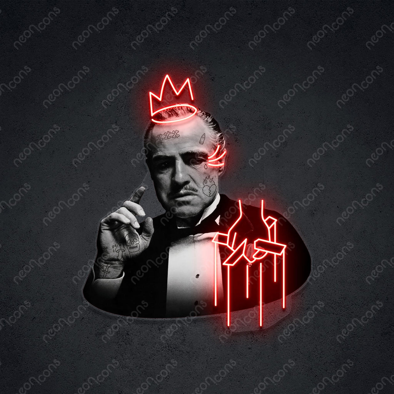 "Godfather" LED Neon x Print 60cm (2ft) / LED Neon / Option 3 by Neon Icons