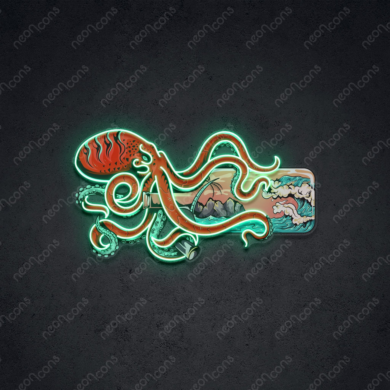 "Paradise In a Bottle" LED Neon x Acrylic Artwork by Neon Icons