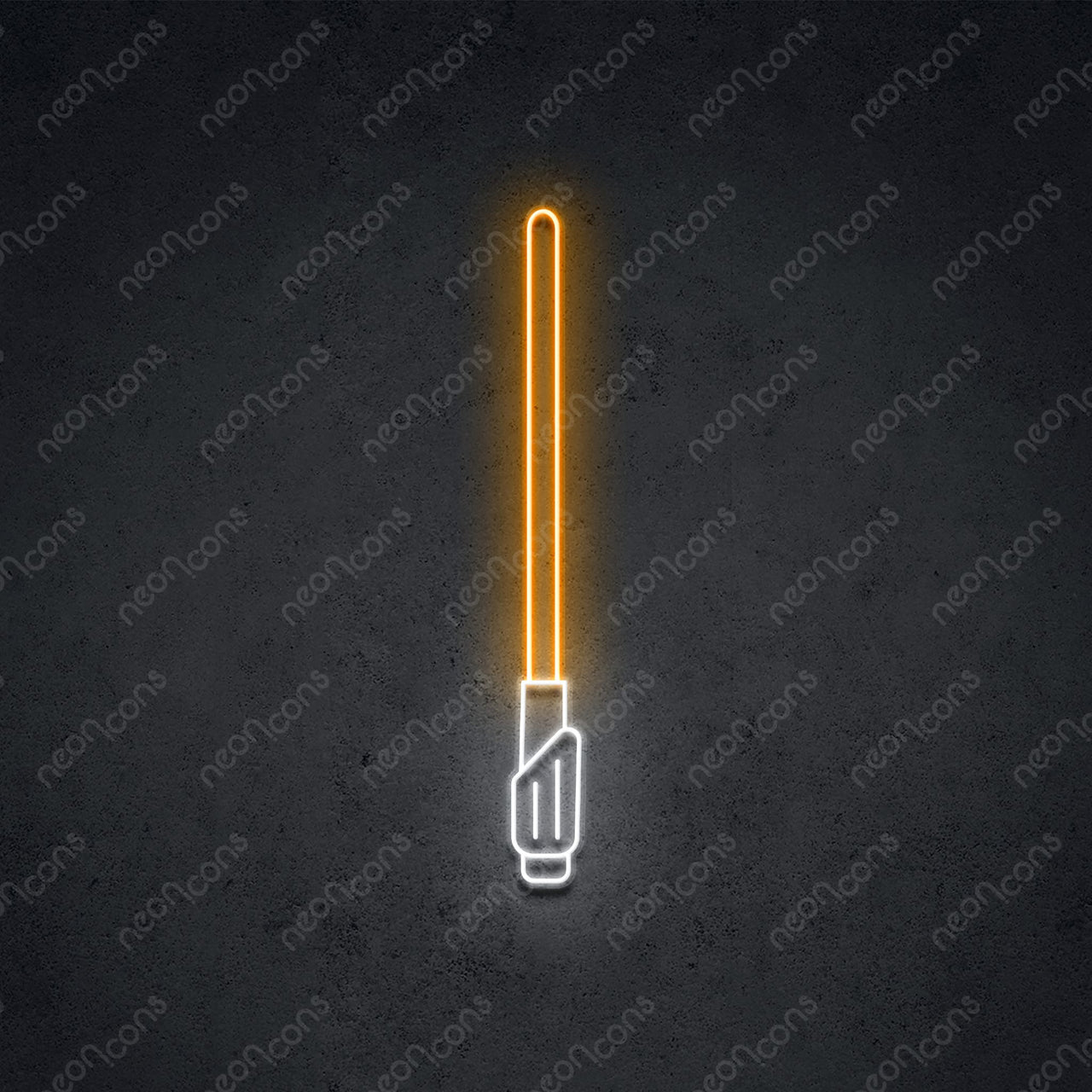 "Space Sword" Neon Sign 60cm (2ft) / Orange / LED Neon by Neon Icons
