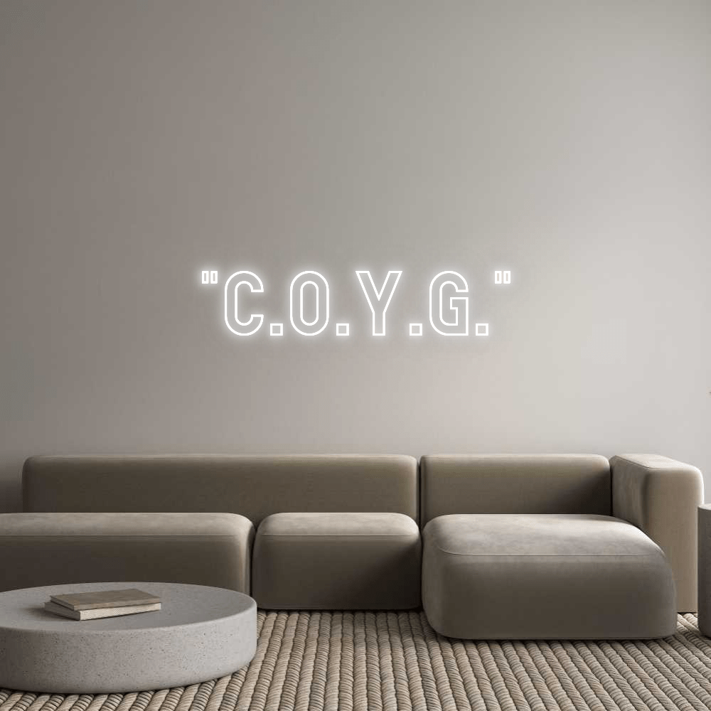 Custom Neon: "C.O.Y.G." by Neon Icons