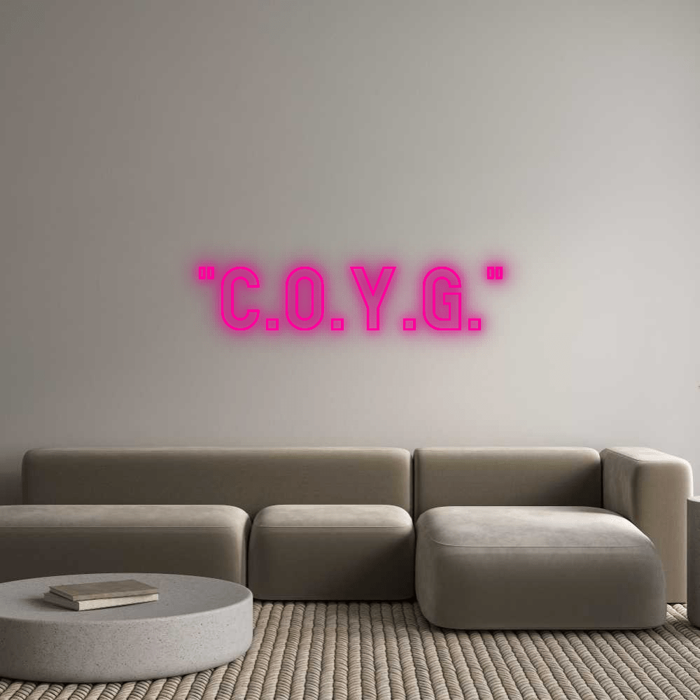 Custom Neon: "C.O.Y.G." by Neon Icons