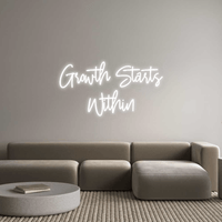 Thumbnail for Custom Sign: Growth Starts W... by Neon Icons