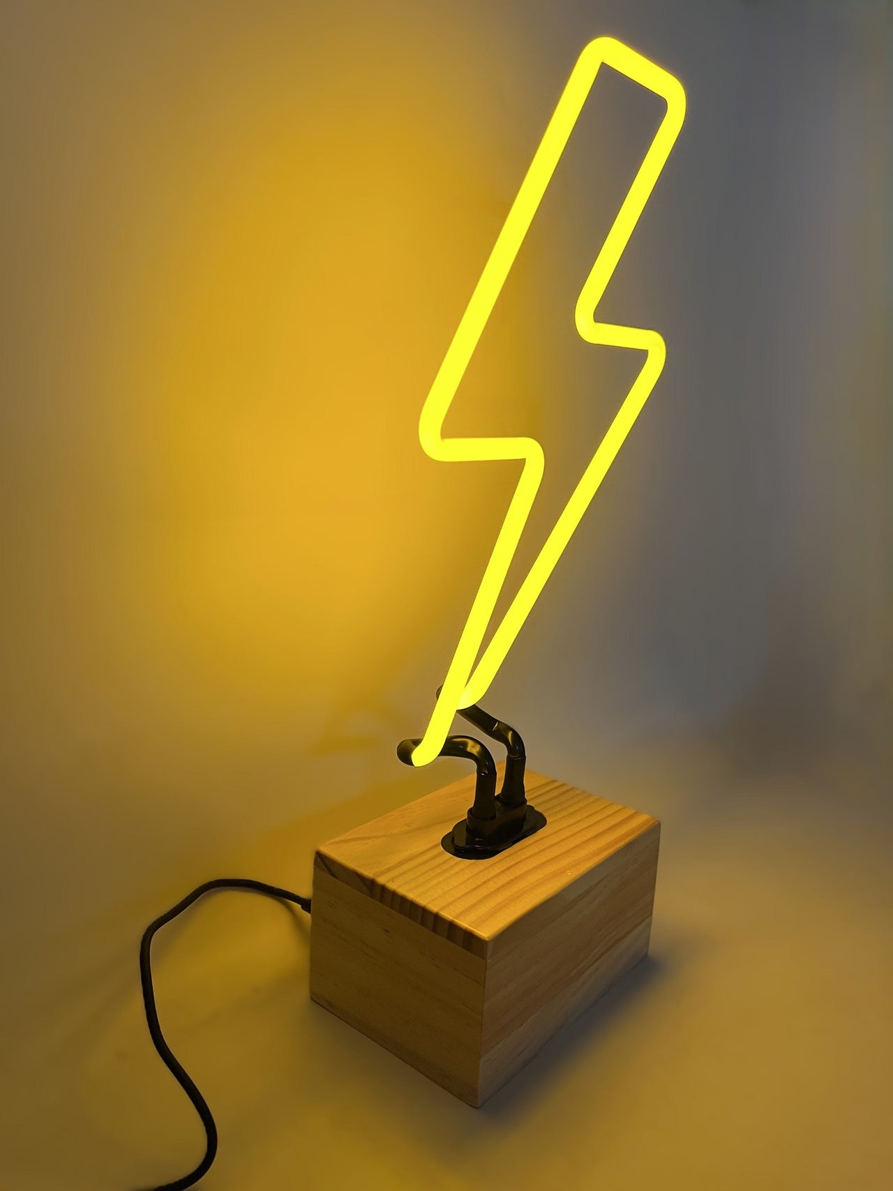 "Lightning Bolt" Glass Neon Lamp by Neon Icons