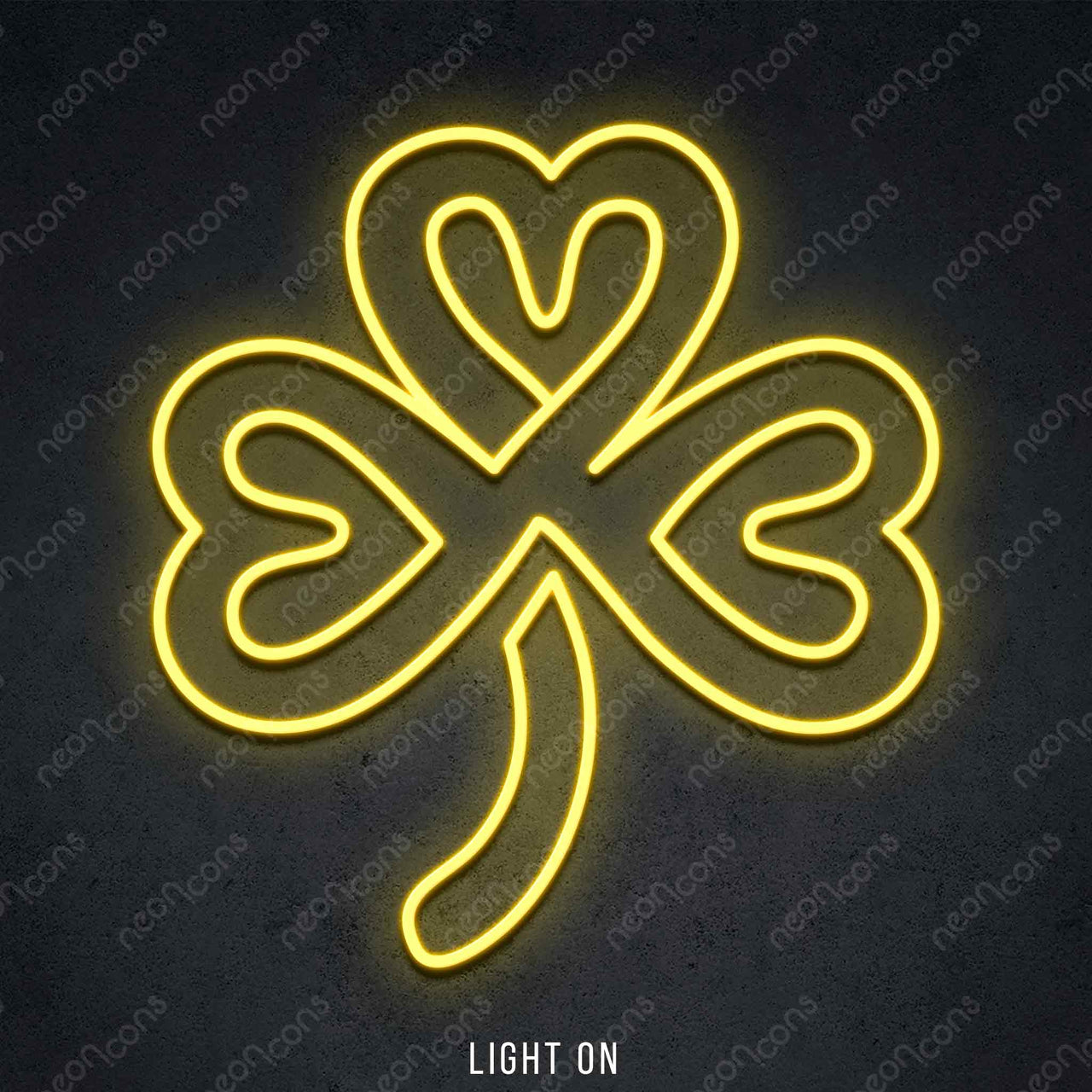 "Shamrock" LED Neon 45cm (1.5ft) / Yellow / LED Neon by Neon Icons