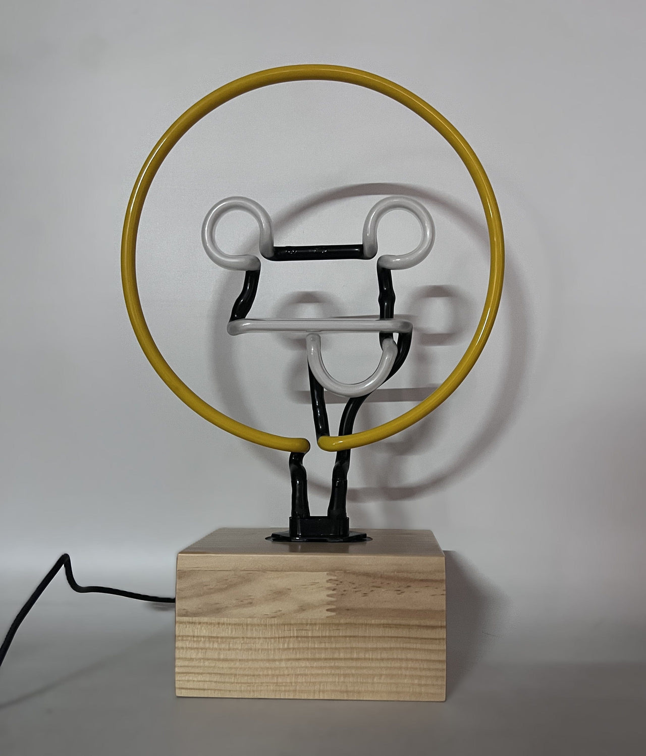 "Silly Face Emoji" Glass Neon Lamp by Neon Icons